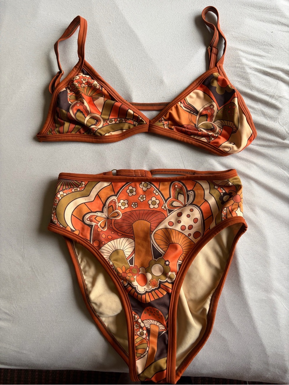 Solstice Intimates Natural Shroom Classic Swim too and bottoms